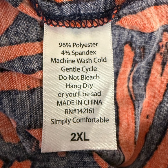 Lularoe Julia dress Size 2XL - Picture 8 of 9